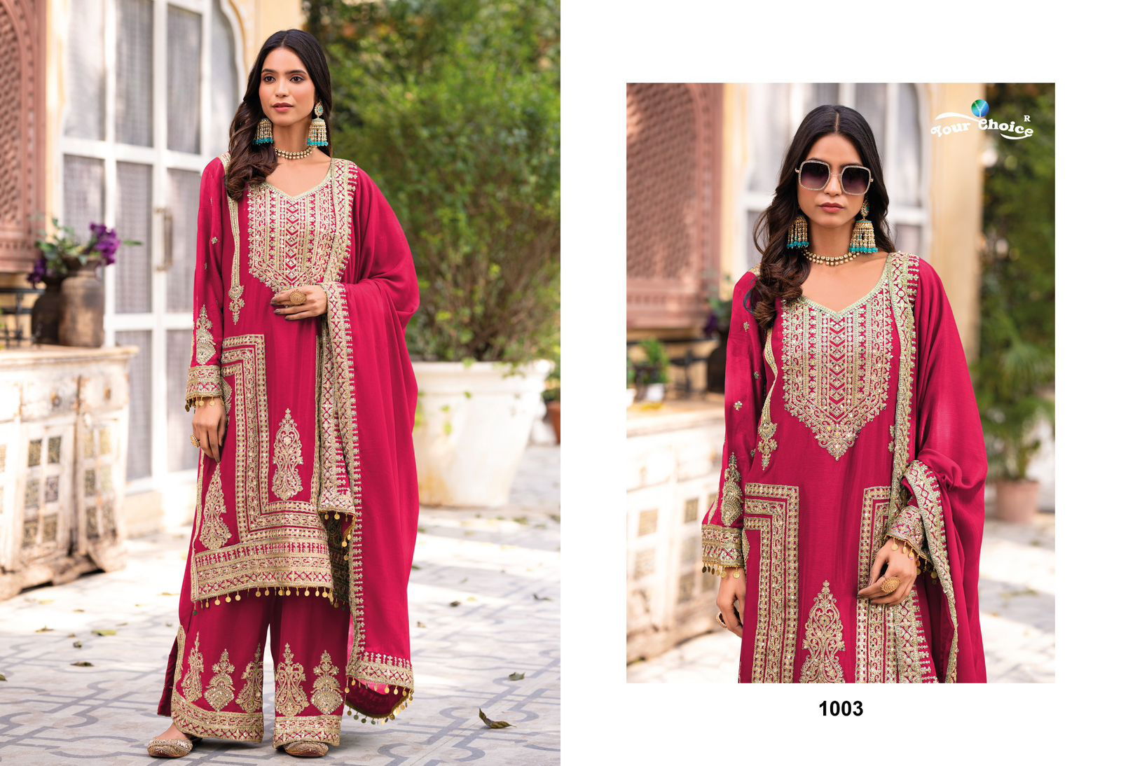 Icon By Your Choice Chinon Designer Salwar Kameez Wholesale In India